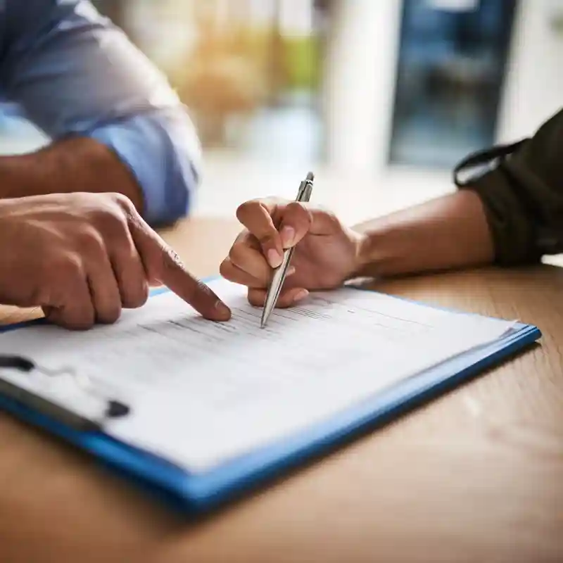 Advisor going through a consultation with a client