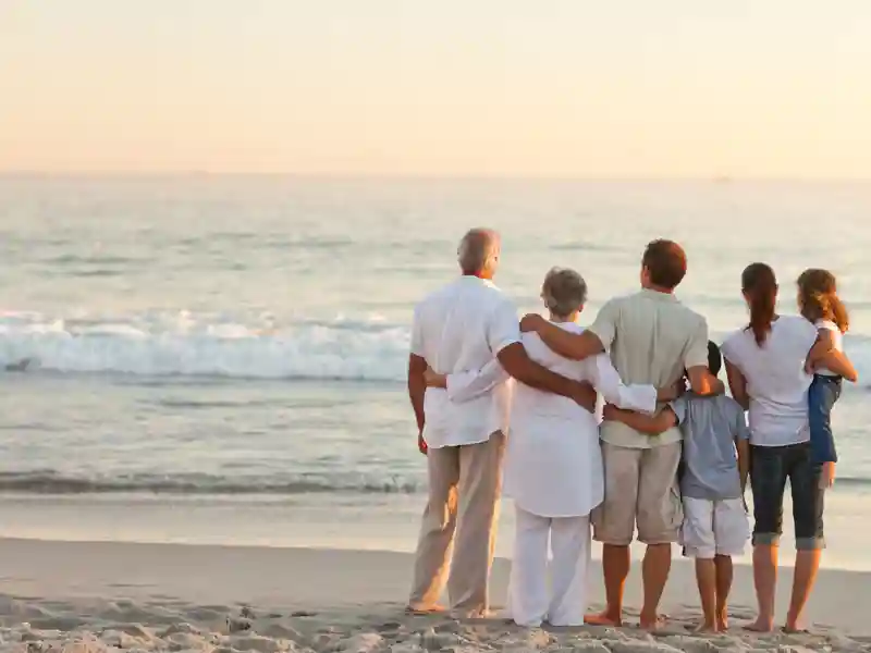Family at the beach