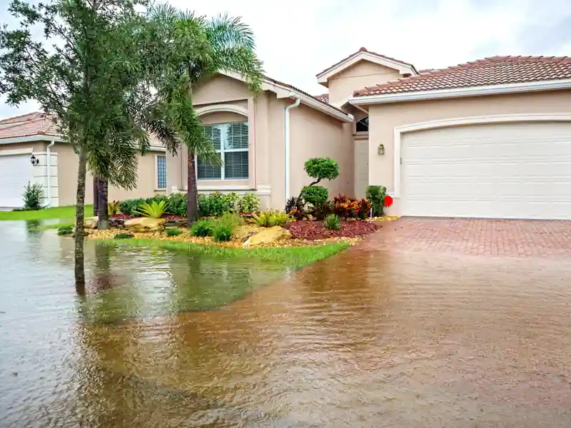 Flooding from a hurricane.