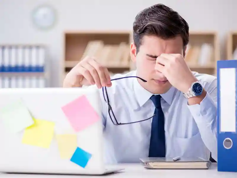Businessman working in the office.