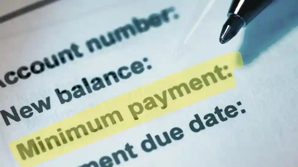 Showing account details and requirements for credit card payments