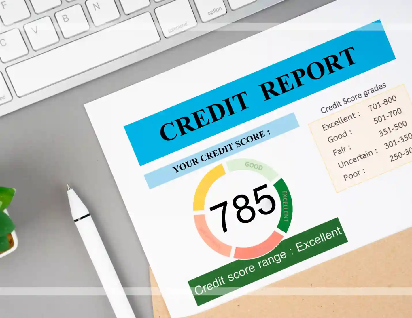 Graph of credit score chart.